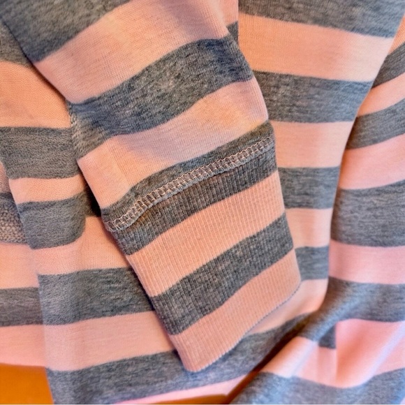 084 H&M | NWOT | Orange Grey Women’s Striped Long-Sleeve Pullover (Size 8) - Picture 5 of 10